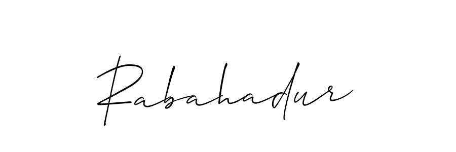 Make a beautiful signature design for name Rabahadur. With this signature (Allison_Script) style, you can create a handwritten signature for free. Rabahadur signature style 2 images and pictures png