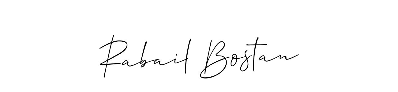 See photos of Rabail Bostan official signature by Spectra . Check more albums & portfolios. Read reviews & check more about Allison_Script font. Rabail Bostan signature style 2 images and pictures png