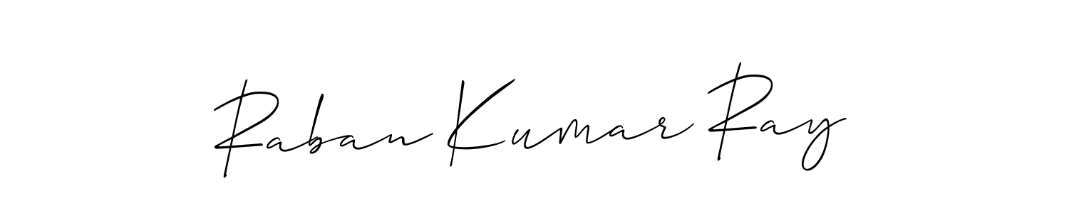 Use a signature maker to create a handwritten signature online. With this signature software, you can design (Allison_Script) your own signature for name Raban Kumar Ray. Raban Kumar Ray signature style 2 images and pictures png