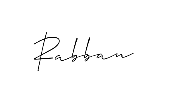 The best way (Allison_Script) to make a short signature is to pick only two or three words in your name. The name Rabban include a total of six letters. For converting this name. Rabban signature style 2 images and pictures png