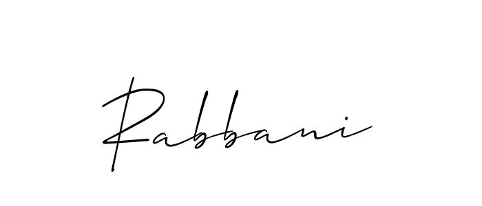 Rabbani stylish signature style. Best Handwritten Sign (Allison_Script) for my name. Handwritten Signature Collection Ideas for my name Rabbani. Rabbani signature style 2 images and pictures png