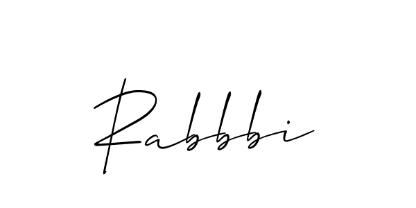 Design your own signature with our free online signature maker. With this signature software, you can create a handwritten (Allison_Script) signature for name Rabbbi. Rabbbi signature style 2 images and pictures png