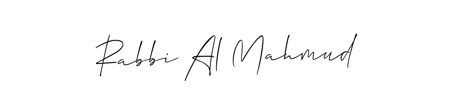 Rabbi Al Mahmud stylish signature style. Best Handwritten Sign (Allison_Script) for my name. Handwritten Signature Collection Ideas for my name Rabbi Al Mahmud. Rabbi Al Mahmud signature style 2 images and pictures png