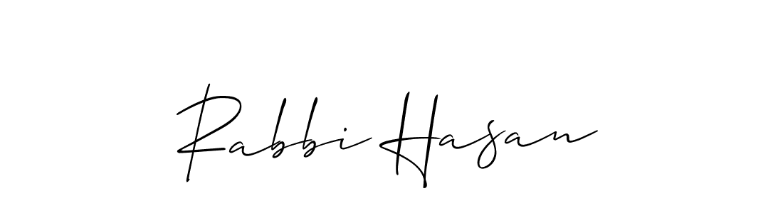 The best way (Allison_Script) to make a short signature is to pick only two or three words in your name. The name Rabbi Hasan include a total of six letters. For converting this name. Rabbi Hasan signature style 2 images and pictures png