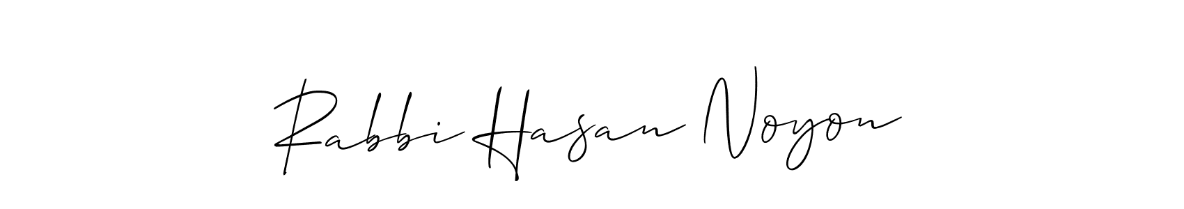 How to make Rabbi Hasan Noyon signature? Allison_Script is a professional autograph style. Create handwritten signature for Rabbi Hasan Noyon name. Rabbi Hasan Noyon signature style 2 images and pictures png