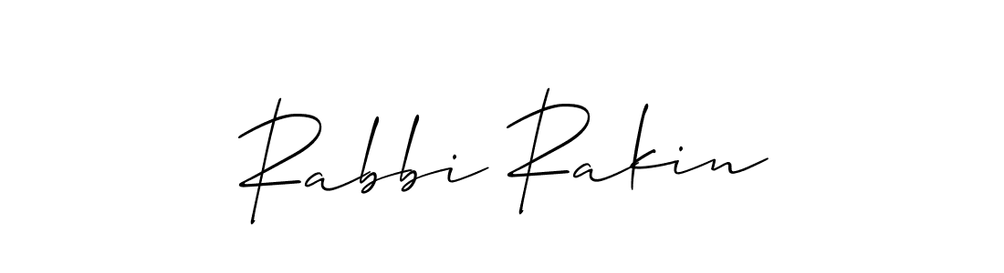 How to make Rabbi Rakin signature? Allison_Script is a professional autograph style. Create handwritten signature for Rabbi Rakin name. Rabbi Rakin signature style 2 images and pictures png