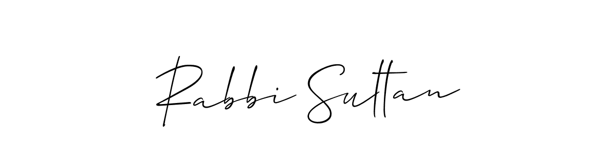 if you are searching for the best signature style for your name Rabbi Sultan. so please give up your signature search. here we have designed multiple signature styles  using Allison_Script. Rabbi Sultan signature style 2 images and pictures png