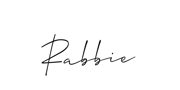How to Draw Rabbie signature style? Allison_Script is a latest design signature styles for name Rabbie. Rabbie signature style 2 images and pictures png