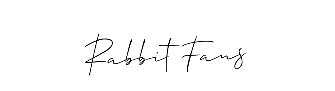 Design your own signature with our free online signature maker. With this signature software, you can create a handwritten (Allison_Script) signature for name Rabbit Fans. Rabbit Fans signature style 2 images and pictures png