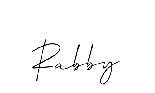 Best and Professional Signature Style for Rabby. Allison_Script Best Signature Style Collection. Rabby signature style 2 images and pictures png