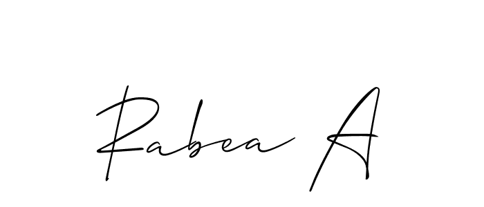 Once you've used our free online signature maker to create your best signature Allison_Script style, it's time to enjoy all of the benefits that Rabea A name signing documents. Rabea A signature style 2 images and pictures png