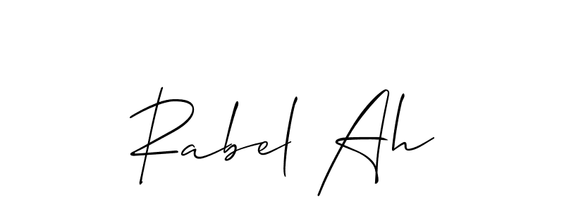How to make Rabel Ah signature? Allison_Script is a professional autograph style. Create handwritten signature for Rabel Ah name. Rabel Ah signature style 2 images and pictures png