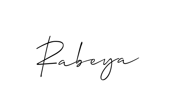 How to make Rabeya name signature. Use Allison_Script style for creating short signs online. This is the latest handwritten sign. Rabeya signature style 2 images and pictures png