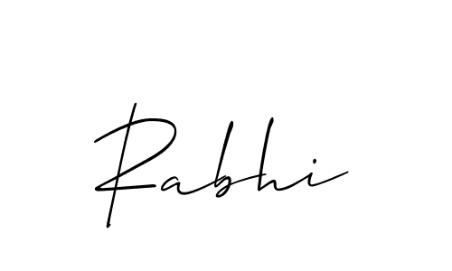 How to Draw Rabhi signature style? Allison_Script is a latest design signature styles for name Rabhi. Rabhi signature style 2 images and pictures png