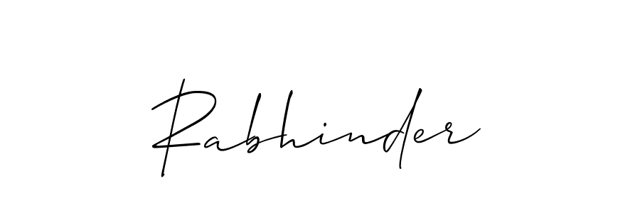 How to make Rabhinder signature? Allison_Script is a professional autograph style. Create handwritten signature for Rabhinder name. Rabhinder signature style 2 images and pictures png