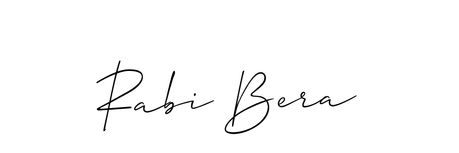 Allison_Script is a professional signature style that is perfect for those who want to add a touch of class to their signature. It is also a great choice for those who want to make their signature more unique. Get Rabi Bera name to fancy signature for free. Rabi Bera signature style 2 images and pictures png
