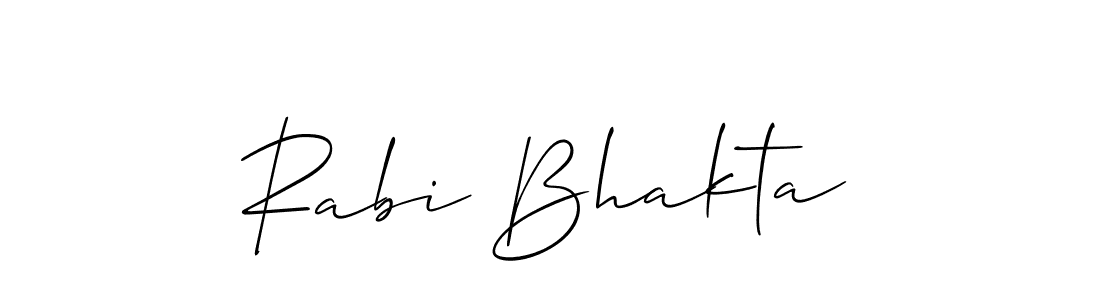 Design your own signature with our free online signature maker. With this signature software, you can create a handwritten (Allison_Script) signature for name Rabi Bhakta. Rabi Bhakta signature style 2 images and pictures png