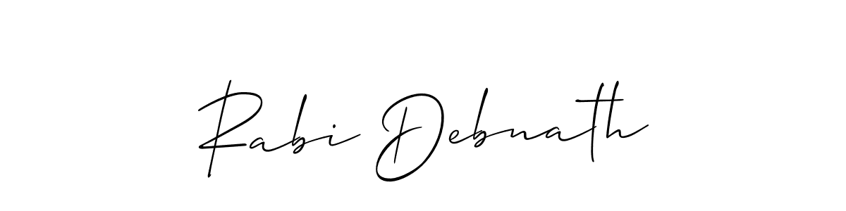 Make a beautiful signature design for name Rabi Debnath. With this signature (Allison_Script) style, you can create a handwritten signature for free. Rabi Debnath signature style 2 images and pictures png