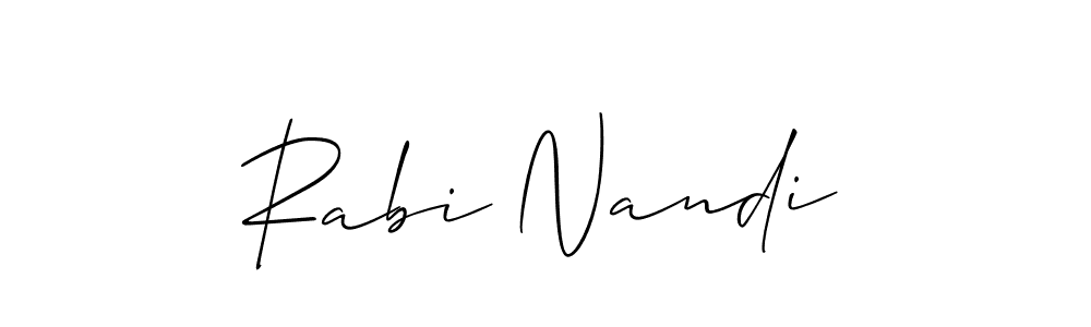 Similarly Allison_Script is the best handwritten signature design. Signature creator online .You can use it as an online autograph creator for name Rabi Nandi. Rabi Nandi signature style 2 images and pictures png