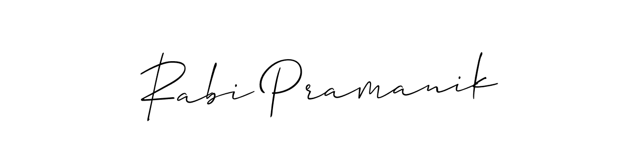 Design your own signature with our free online signature maker. With this signature software, you can create a handwritten (Allison_Script) signature for name Rabi Pramanik. Rabi Pramanik signature style 2 images and pictures png