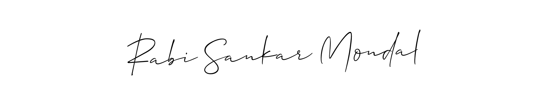 Create a beautiful signature design for name Rabi Sankar Mondal. With this signature (Allison_Script) fonts, you can make a handwritten signature for free. Rabi Sankar Mondal signature style 2 images and pictures png