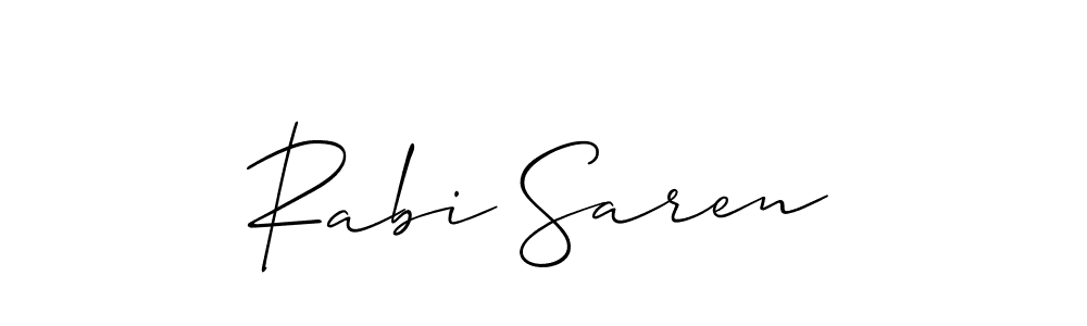 Also we have Rabi Saren name is the best signature style. Create professional handwritten signature collection using Allison_Script autograph style. Rabi Saren signature style 2 images and pictures png