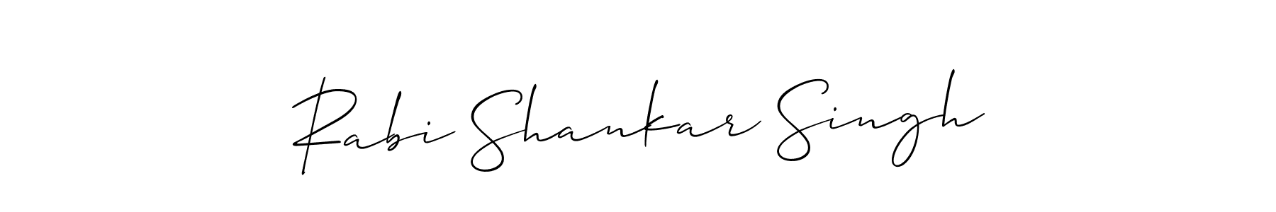 Create a beautiful signature design for name Rabi Shankar Singh. With this signature (Allison_Script) fonts, you can make a handwritten signature for free. Rabi Shankar Singh signature style 2 images and pictures png