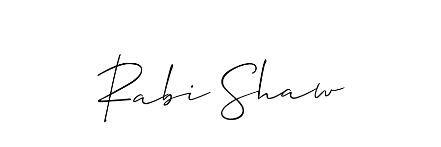 You should practise on your own different ways (Allison_Script) to write your name (Rabi Shaw) in signature. don't let someone else do it for you. Rabi Shaw signature style 2 images and pictures png