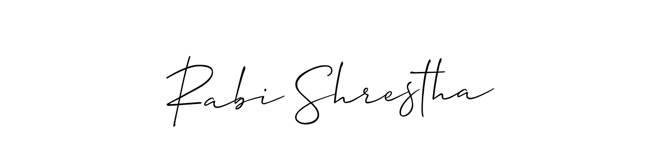 How to Draw Rabi Shrestha signature style? Allison_Script is a latest design signature styles for name Rabi Shrestha. Rabi Shrestha signature style 2 images and pictures png