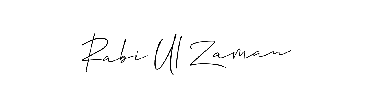 Also we have Rabi Ul Zaman name is the best signature style. Create professional handwritten signature collection using Allison_Script autograph style. Rabi Ul Zaman signature style 2 images and pictures png