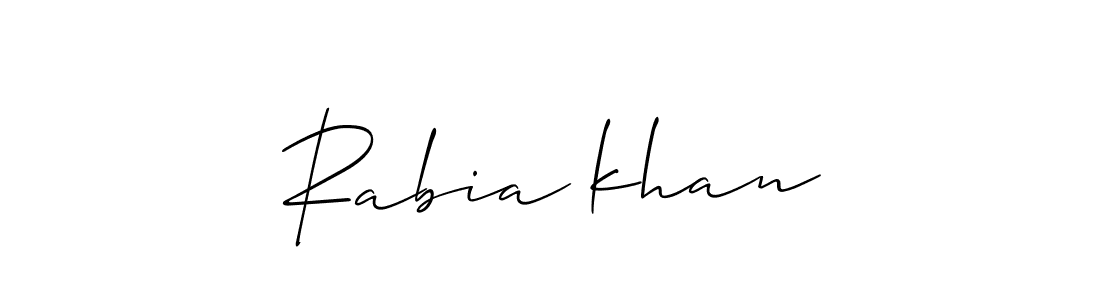 Also we have Rabia khan name is the best signature style. Create professional handwritten signature collection using Allison_Script autograph style. Rabia khan signature style 2 images and pictures png