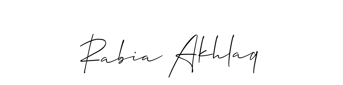 Make a beautiful signature design for name Rabia Akhlaq. Use this online signature maker to create a handwritten signature for free. Rabia Akhlaq signature style 2 images and pictures png