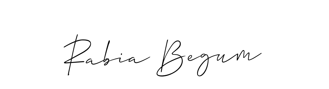 Design your own signature with our free online signature maker. With this signature software, you can create a handwritten (Allison_Script) signature for name Rabia Begum. Rabia Begum signature style 2 images and pictures png