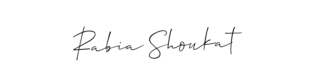 Also You can easily find your signature by using the search form. We will create Rabia Shoukat name handwritten signature images for you free of cost using Allison_Script sign style. Rabia Shoukat signature style 2 images and pictures png