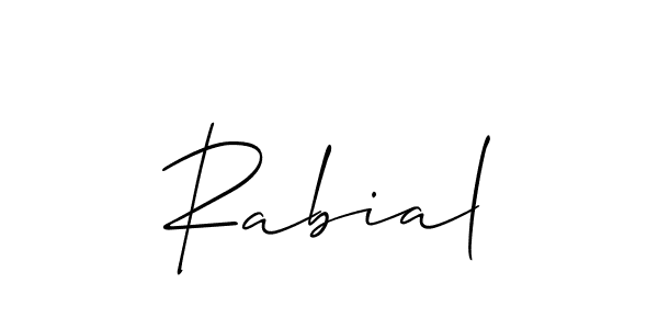 You can use this online signature creator to create a handwritten signature for the name Rabial. This is the best online autograph maker. Rabial signature style 2 images and pictures png