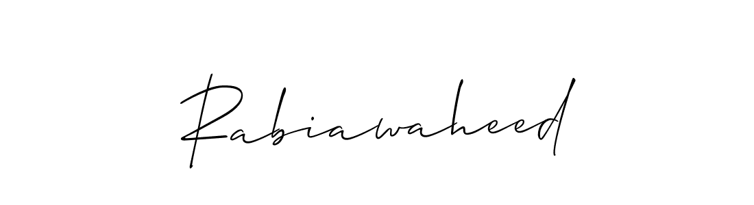 Once you've used our free online signature maker to create your best signature Allison_Script style, it's time to enjoy all of the benefits that Rabiawaheed name signing documents. Rabiawaheed signature style 2 images and pictures png