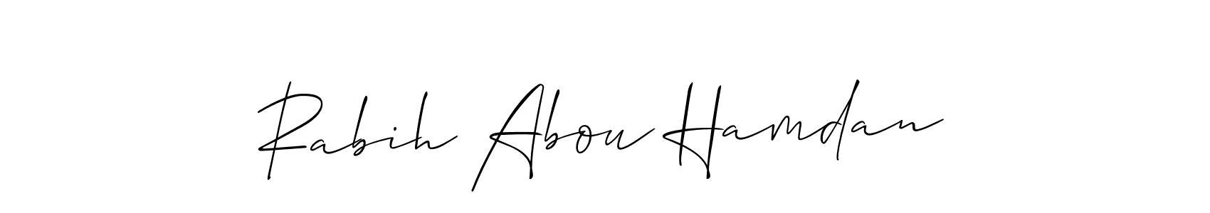 Also we have Rabih Abou Hamdan name is the best signature style. Create professional handwritten signature collection using Allison_Script autograph style. Rabih Abou Hamdan signature style 2 images and pictures png