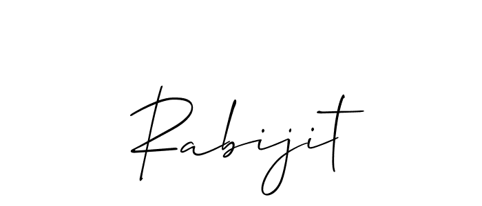 if you are searching for the best signature style for your name Rabijit. so please give up your signature search. here we have designed multiple signature styles  using Allison_Script. Rabijit signature style 2 images and pictures png