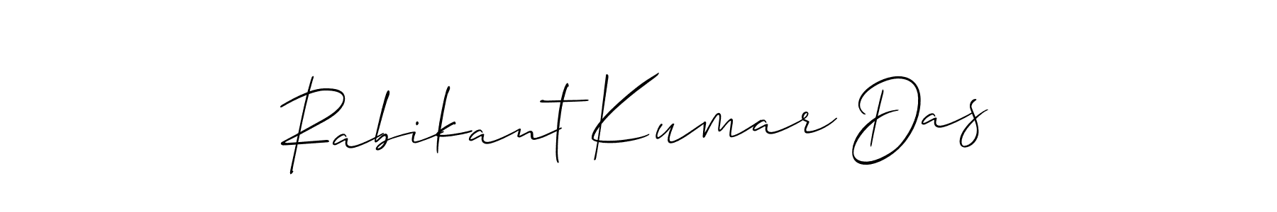 Allison_Script is a professional signature style that is perfect for those who want to add a touch of class to their signature. It is also a great choice for those who want to make their signature more unique. Get Rabikant Kumar Das name to fancy signature for free. Rabikant Kumar Das signature style 2 images and pictures png