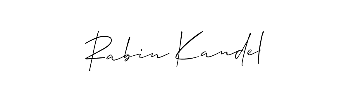 Design your own signature with our free online signature maker. With this signature software, you can create a handwritten (Allison_Script) signature for name Rabin Kandel. Rabin Kandel signature style 2 images and pictures png