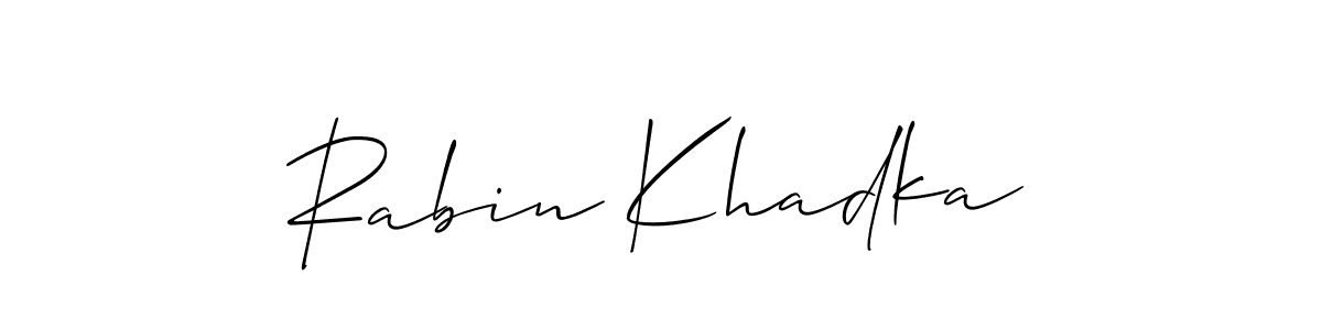 Make a beautiful signature design for name Rabin Khadka. Use this online signature maker to create a handwritten signature for free. Rabin Khadka signature style 2 images and pictures png