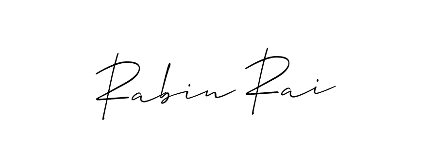 Design your own signature with our free online signature maker. With this signature software, you can create a handwritten (Allison_Script) signature for name Rabin Rai. Rabin Rai signature style 2 images and pictures png