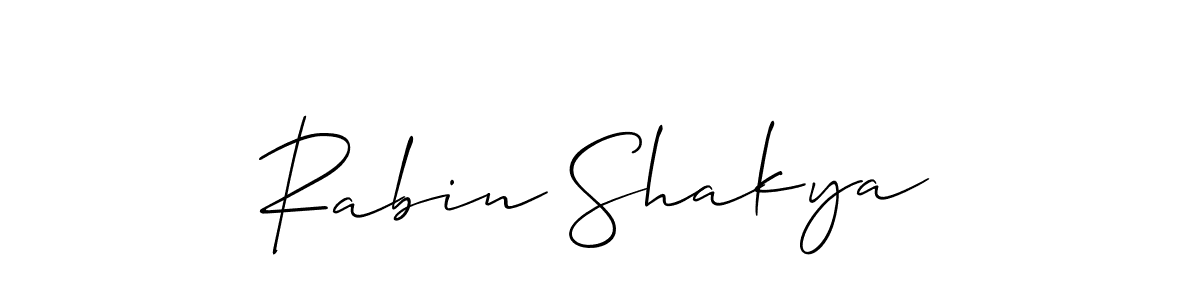 How to make Rabin Shakya signature? Allison_Script is a professional autograph style. Create handwritten signature for Rabin Shakya name. Rabin Shakya signature style 2 images and pictures png