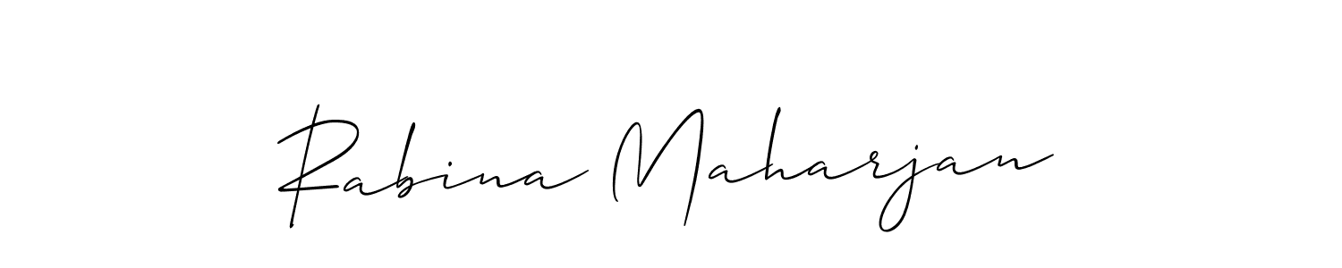 Rabina Maharjan stylish signature style. Best Handwritten Sign (Allison_Script) for my name. Handwritten Signature Collection Ideas for my name Rabina Maharjan. Rabina Maharjan signature style 2 images and pictures png