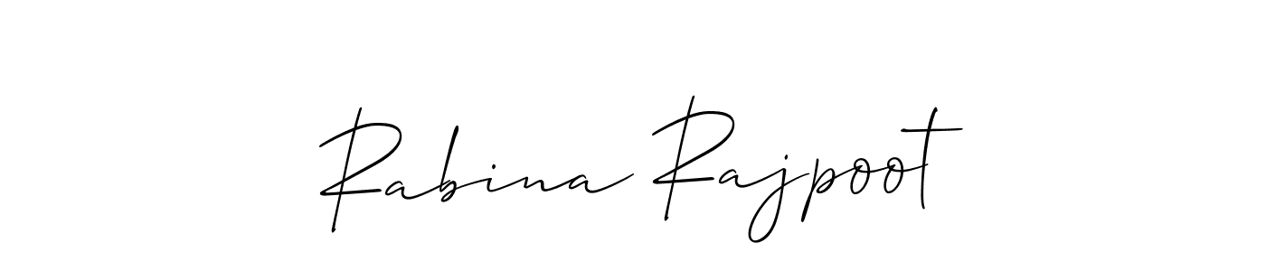 This is the best signature style for the Rabina Rajpoot name. Also you like these signature font (Allison_Script). Mix name signature. Rabina Rajpoot signature style 2 images and pictures png