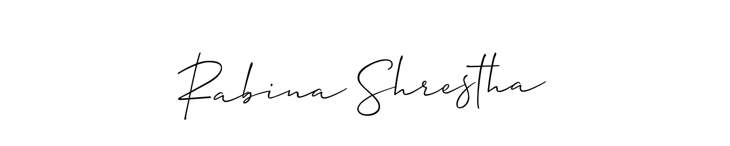 Best and Professional Signature Style for Rabina Shrestha. Allison_Script Best Signature Style Collection. Rabina Shrestha signature style 2 images and pictures png