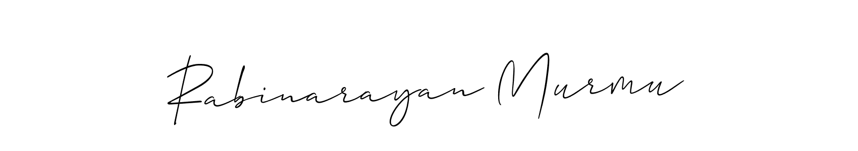 Use a signature maker to create a handwritten signature online. With this signature software, you can design (Allison_Script) your own signature for name Rabinarayan Murmu. Rabinarayan Murmu signature style 2 images and pictures png