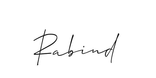 How to make Rabind name signature. Use Allison_Script style for creating short signs online. This is the latest handwritten sign. Rabind signature style 2 images and pictures png