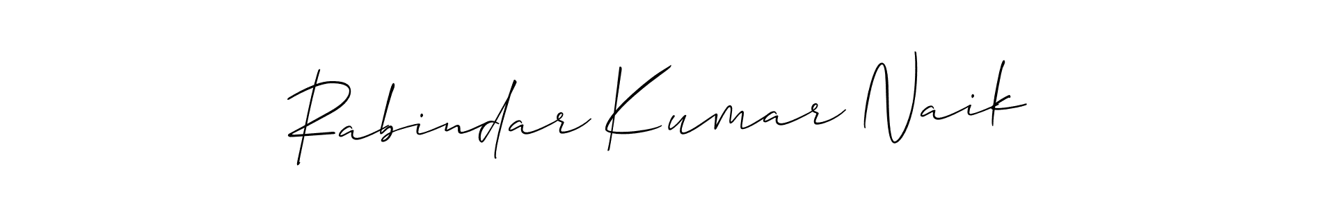 Allison_Script is a professional signature style that is perfect for those who want to add a touch of class to their signature. It is also a great choice for those who want to make their signature more unique. Get Rabindar Kumar Naik name to fancy signature for free. Rabindar Kumar Naik signature style 2 images and pictures png