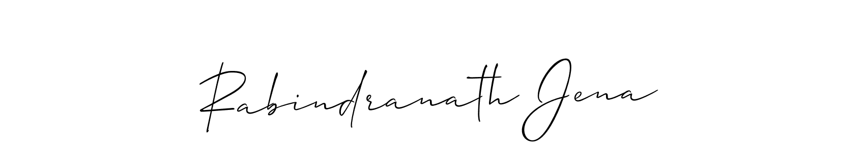 This is the best signature style for the Rabindranath Jena name. Also you like these signature font (Allison_Script). Mix name signature. Rabindranath Jena signature style 2 images and pictures png